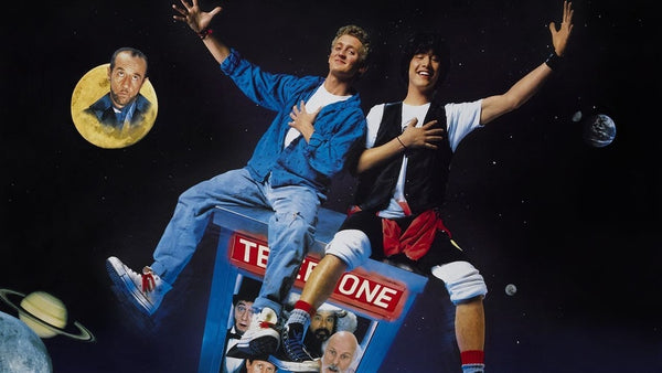 Officially licensed Bill and Ted t-shirts are available at Rocker Tee