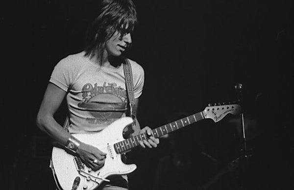 Jeff Beck t-shirts are available at Rockler Tee
