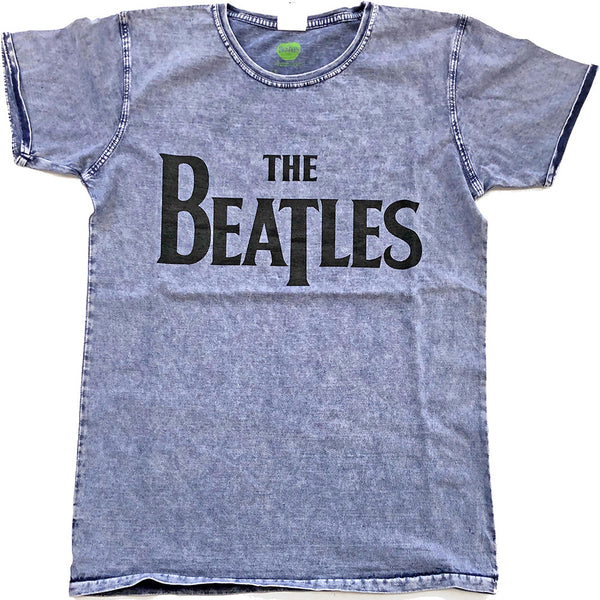 The Beatles Unisex Tee: Drop T Logo (Burn Out) 