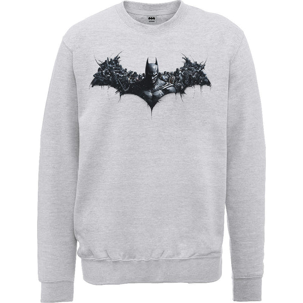 DC Comics Unisex Sweatshirt: Batman Arkham Origins Shield (XX-Large)