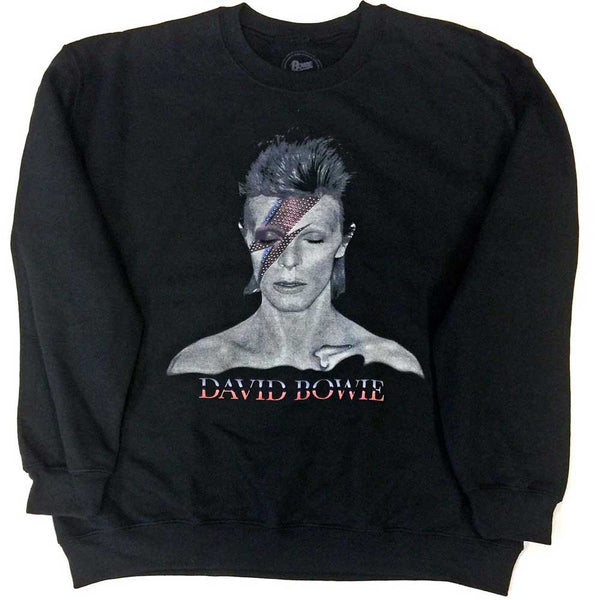 David Bowie Unisex Sweatshirt: Aladdin Sane Black (XX-Large)