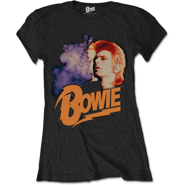David Bowie Ladies Premium Tee: Retro Bowie (X-Large)