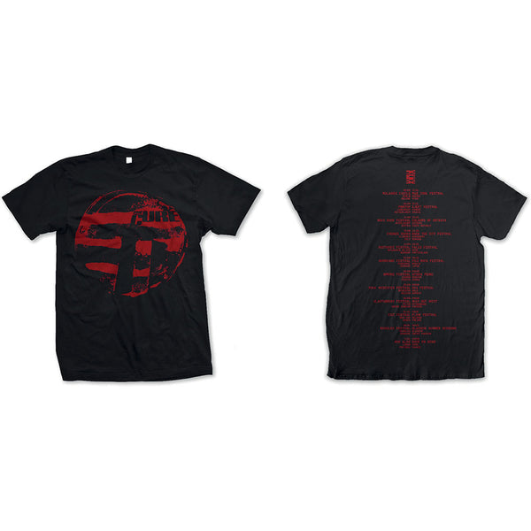 The Cure Unisex Tee: Eastern Red Logo (Ex-Tour/Back Print) (XXX-Large)