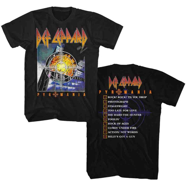 Def Leppard Pyromania Album adult short sleeve t-shirt.