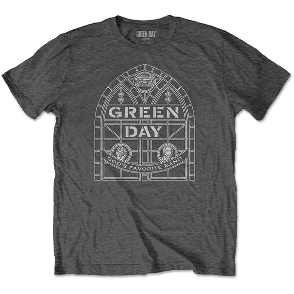 Green Day Unisex Tee: Stained Glass Arch 