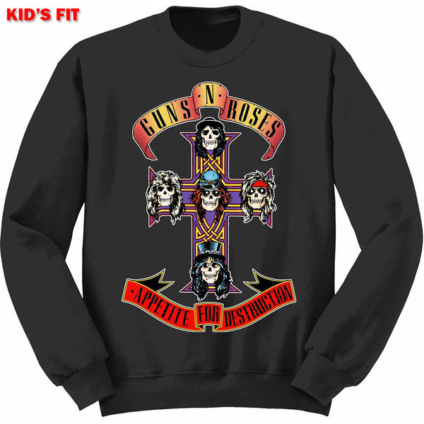 Guns N' Roses Kids Sweatshirt: Appetite for Destruction (12 - 13 Years)