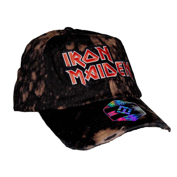 Iron Maiden Distressed Bleached Hat is available at Rocker Tee