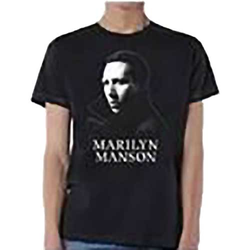 Marilyn Manson Unisex Tee: Noir Face (Ex Tour) (XX-Large)
