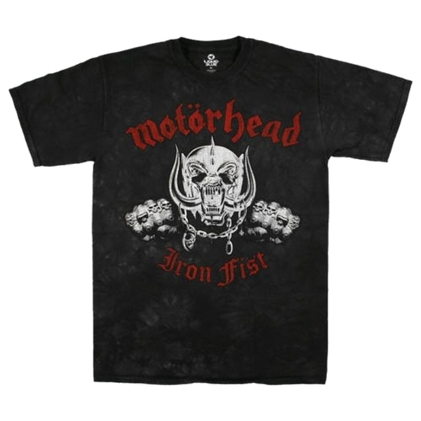 Motorhead Iron Fist custom tie-dye t-shirt is available at Rocker Tee
