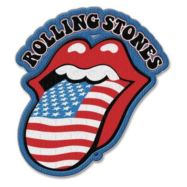 Rolling Stones Classic USA Flag Tongue Patch is available at Rocker Tee
