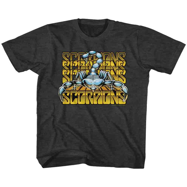 Scorpions Metallic Logos youth short sleeve t-shirt.