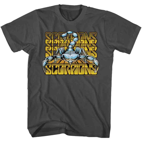 Scorpions Metallic Logos adult short sleeve t-shirt.