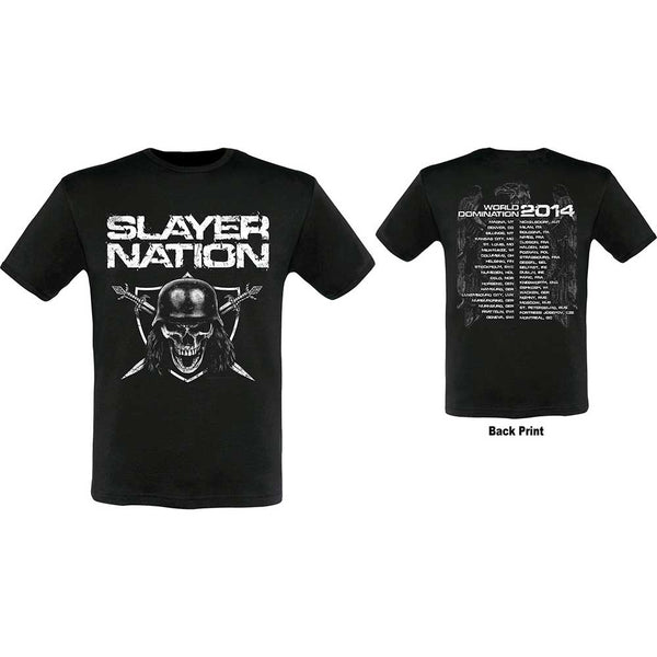 Slayer Unisex Tee: Slayer Nation 2014 Dates (Ex-Tour with Back Print) (XX-Large)