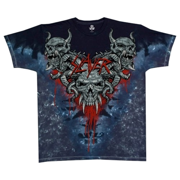 Slayer Hell Awaits custom tie-dye t-shirt is available at Rocker Tee