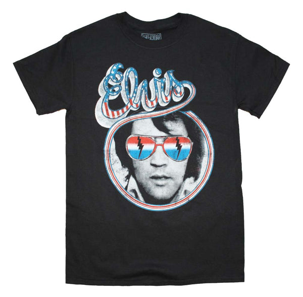 Elvis Presley Red, White and Blue King T-Shirt is available at rockerteeshirts.com