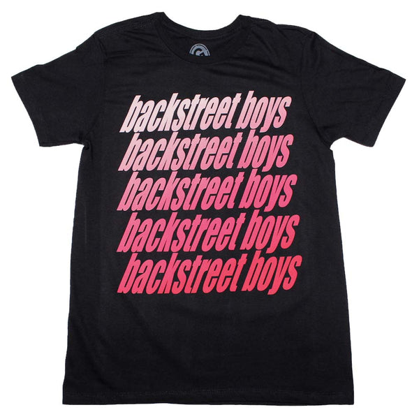 Backstreet Boys Vintage Repeat Logo T-Shirt is available at Rocker Tee.