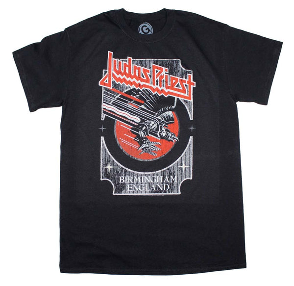 Judas Priest Silver and Red Vengeance T-Shirt is available at rockerteeshirts.com