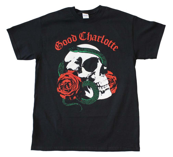 Good Charlotte Rose Skull is available at Rocker Tee Shirts