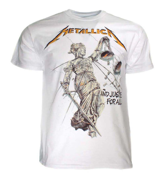 Metallica And Justice for All White T-Shirt