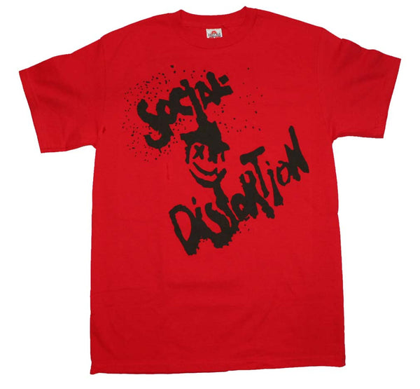 Social Distortion T-Shirt Featuring The Happy Face Logo. This Is A well known Rock T-Shirt And Beloved By Music Memorabilia Collectors Worldwide