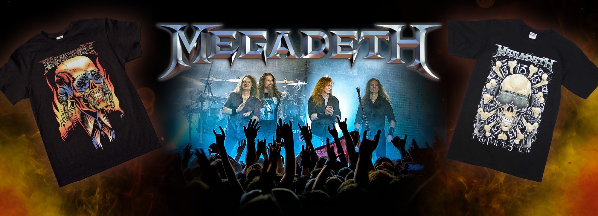 Officially licensed Megadeth t-shirts