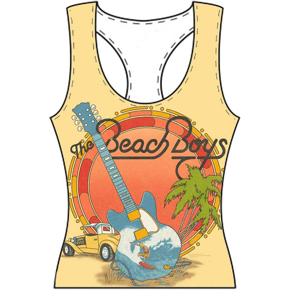 The Beach Boys Ladies Tee Vest: All-over 