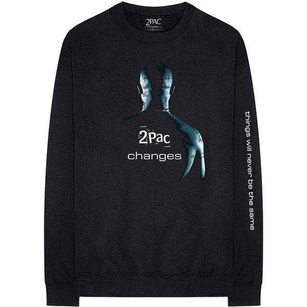 Tupac Unisex Long Sleeved Tee: Changes (Arm Print) (XX-Large)