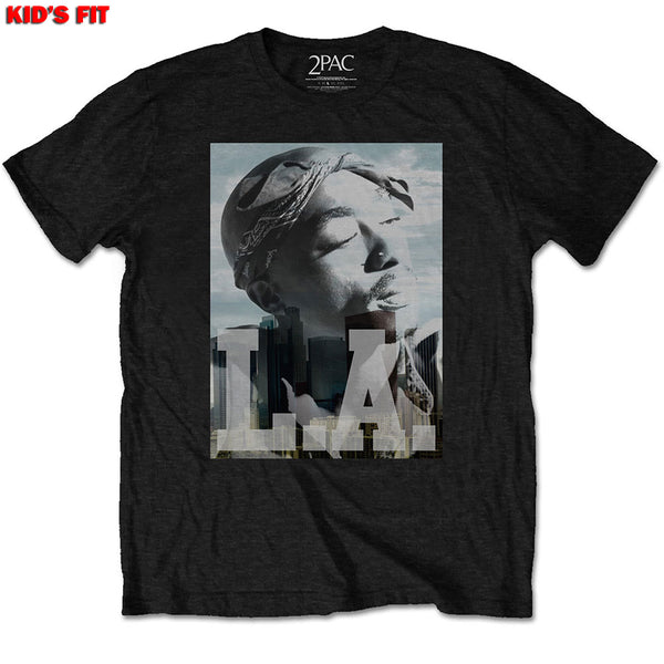 Tupac Kids Tee: LA Skyline (9 - 10 Years)