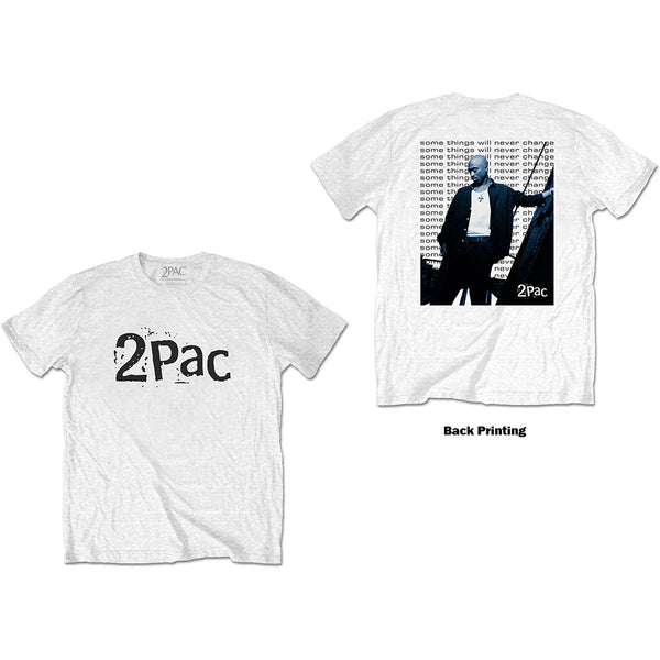 Tupac Unisex Tee: Changes Back Repeat (Back Print) (XX-Large)