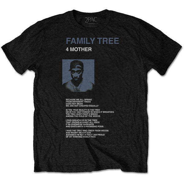 Tupac Unisex Tee: Family Tree (XX-Large)