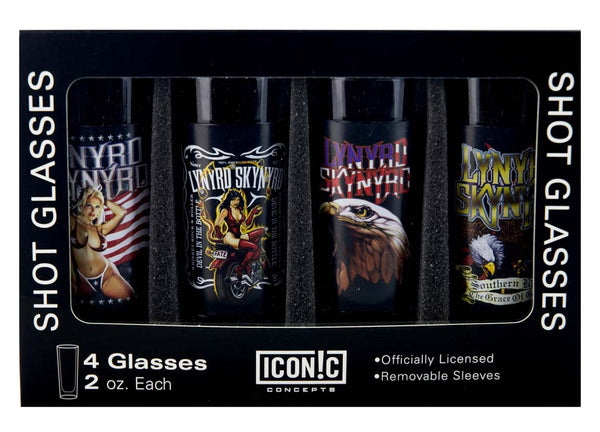 Lynyrd Skynyrd Shot Glasses Set (4 Pack)