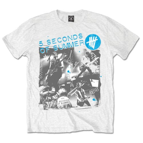 5 Seconds of Summer Unisex Tee: Live Collage (X-Large) 