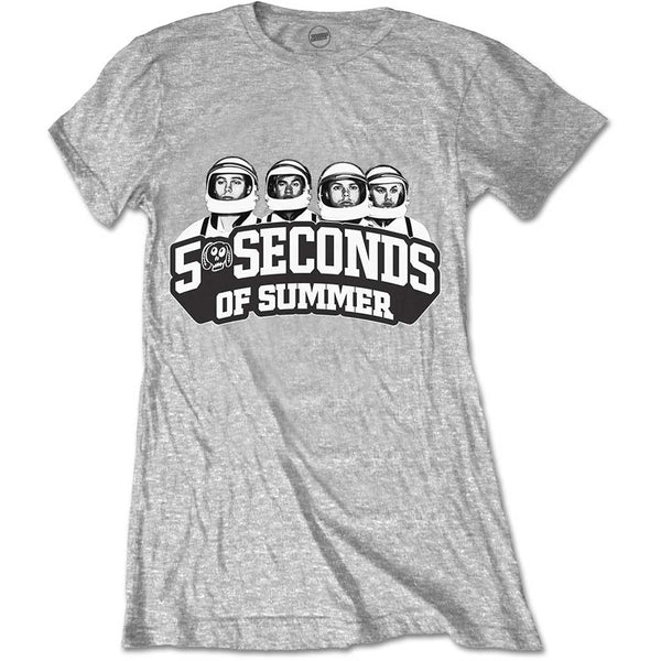 5 Seconds of Summer Ladies Tee: Spaced Out Crew 