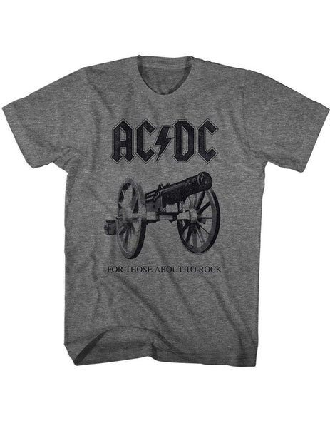 ACDC For Those About To Rock Adult Graphite Tee