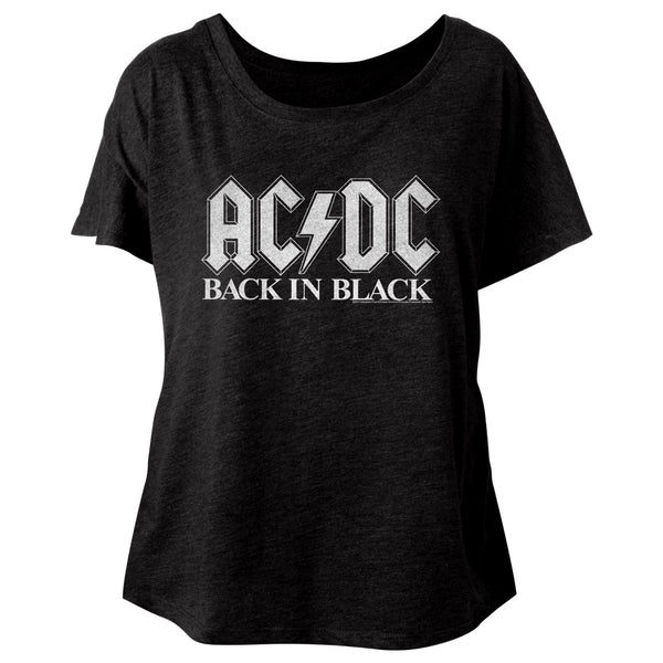 ACDC Back In Black Premium Ladies Tee