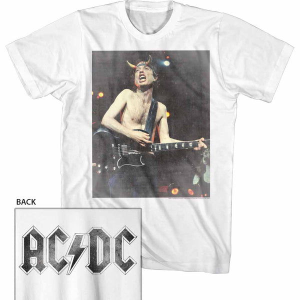 ACDC Angus adult short sleeve tee.  Front and back print.