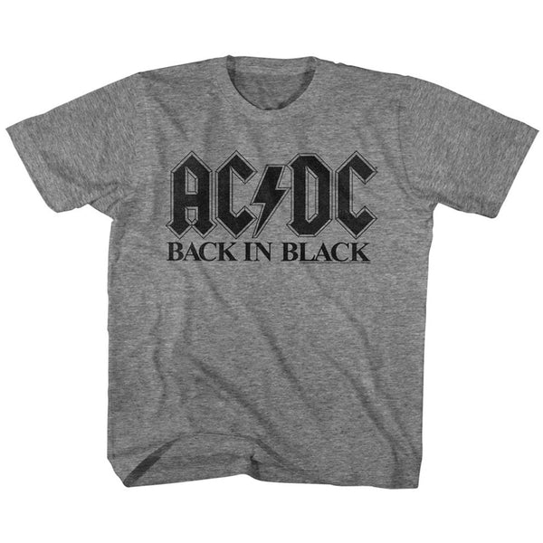 ACDC Back In Black toddler short sleeve tee.