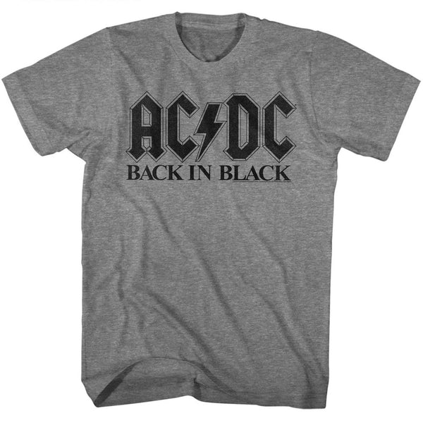 ACDC Back In Black adult short sleeve tee.