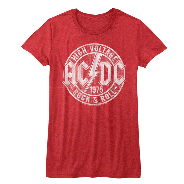 ACDC High Voltage Rock & Roll juniors short sleeve t-shirt.