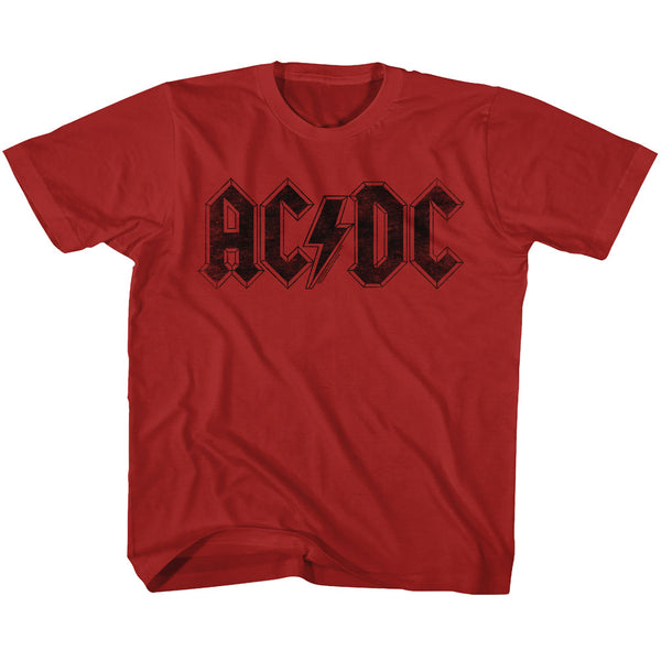 ACDC classic logo youth short sleeve t-shirt.