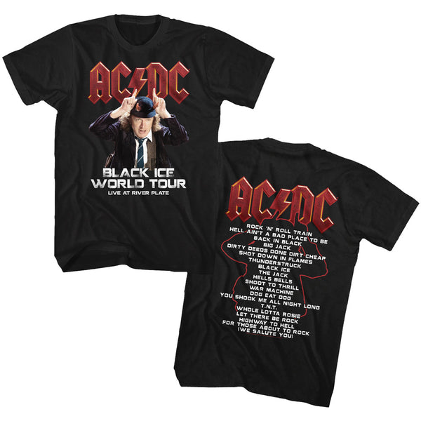 ACDC Black Ice World Tour adult short sleeve t-shirt.