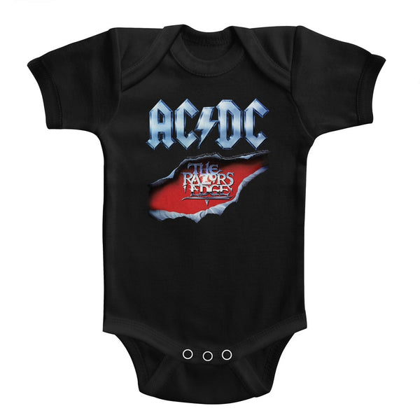 ACDC The Razors Edge infant short sleeve bodysuit.