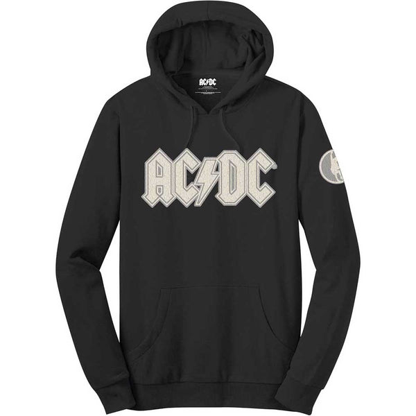 AC/DC Unisex Pullover Hoodie: Logo & Angus (Applique Motifs) (XX-Large)