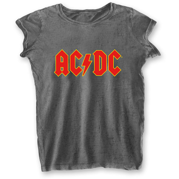 AC/DC Ladies Tee: Logo (Burn Out) (XX-Large)