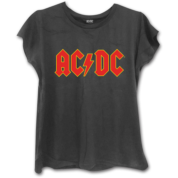 AC/DC Ladies Fashion Tee: Classic Logo (Skinny Fit) (Large)