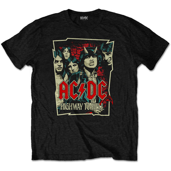 AC/DC Unisex Tee: Highway To Hell Sketch 
