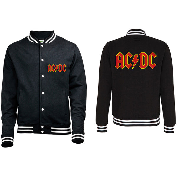 AC/DC Unisex Varsity Jacket: Classic Logo (Back Print) (XX-Large)