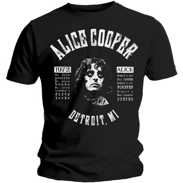 Alice Cooper Unisex Tee: School's Out Lyrics 