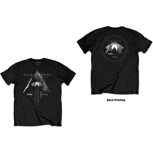 Alice In Chains Unisex Tee: Fog Mountain (Back Print) 