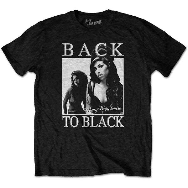 Amy Winehouse Unisex Tee: Back to Black 